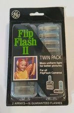 Vintage GE Flip Flash II Twin Pack 16 Flash Bulbs Brand New / Sealed!