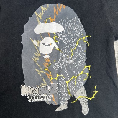 Bape x Dragon Ball Z Son Gohan Big Ape Head Tee Black Size 110 3