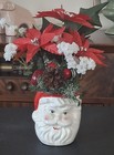 Vintage Rubens Santa Head Christmas Planter Vase — photo 2