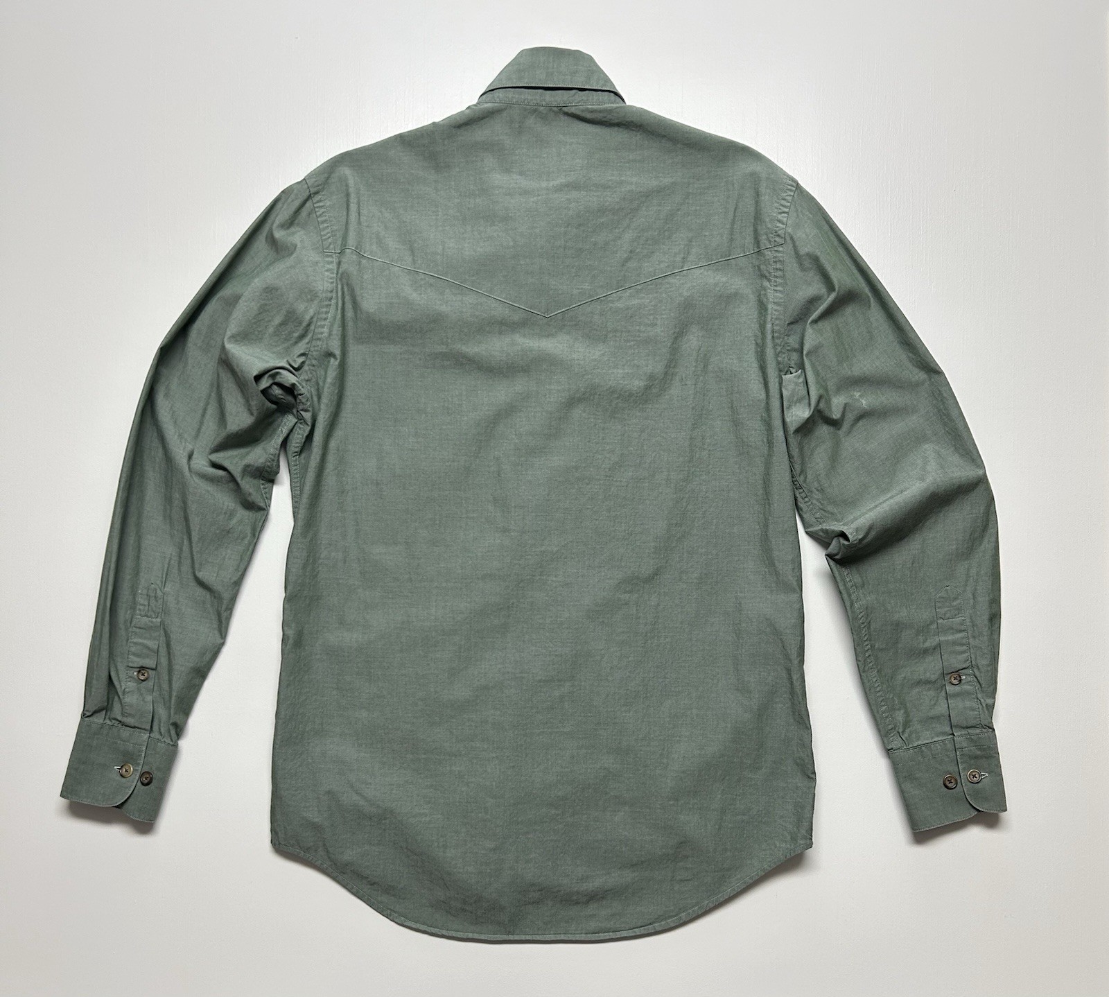 Lucchese Bootmaker Button Down Shirt Green Pocket… - image 16