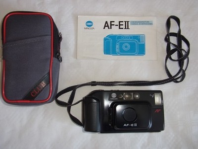 Minolta AF-E II AF Analoge Kompakt Kamera, mit Anleitung , Tasche, gut