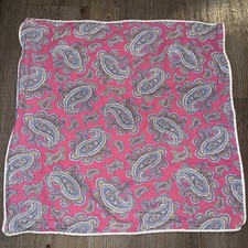 Rare Lauren Ralph Lauren Azalea Pink Studio Paisley Throw Pillow Cover 19x19  