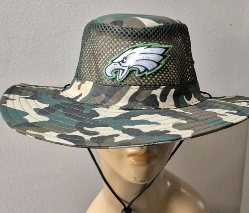 Philadelphia Eagles Buschhut Druckknopfverschluss Angeln Wandern Sonne Netz Luftseiten - Bild 2 von 21