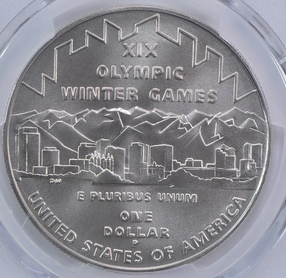 2002-P Olympics Salt Lake City Commemorative Dollar MS70 PCGS Blue Label *6371 - Image 4 of 4