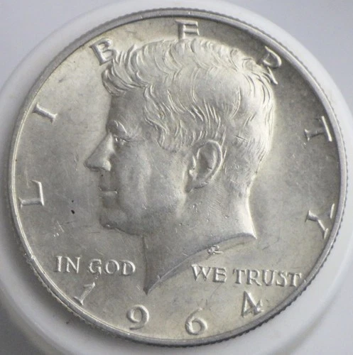 1964-D Kennedy Half Dollar Coin – Good Luster – 90% Silver