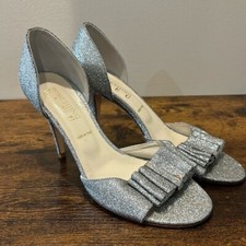 BHLDN  Something Bleu by Anthropologie SILVER FORMAL  heels size 9.5 women