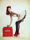 Coca Cola Pin Up Girl Art reprint metal retro sign poster sign tin