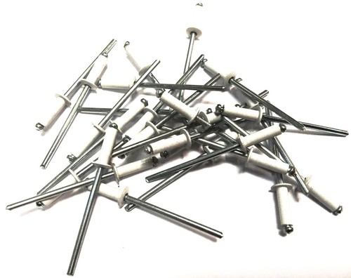 1000 x 3.2 X 10mm White Pop Rivets Ali/Steel Aluminium Rivet Fixing Clamp Fixes - 第 1/1 張圖片