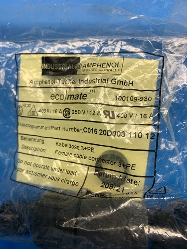 Amphenol 4 Position Circular Connector, Female Socket Screw C01620D00311012 - Picture 13 of 13