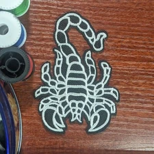 Scorpion Patch Insects Bugs Creatures Animals Punk Embroidered Iron On 3.25x2.5"