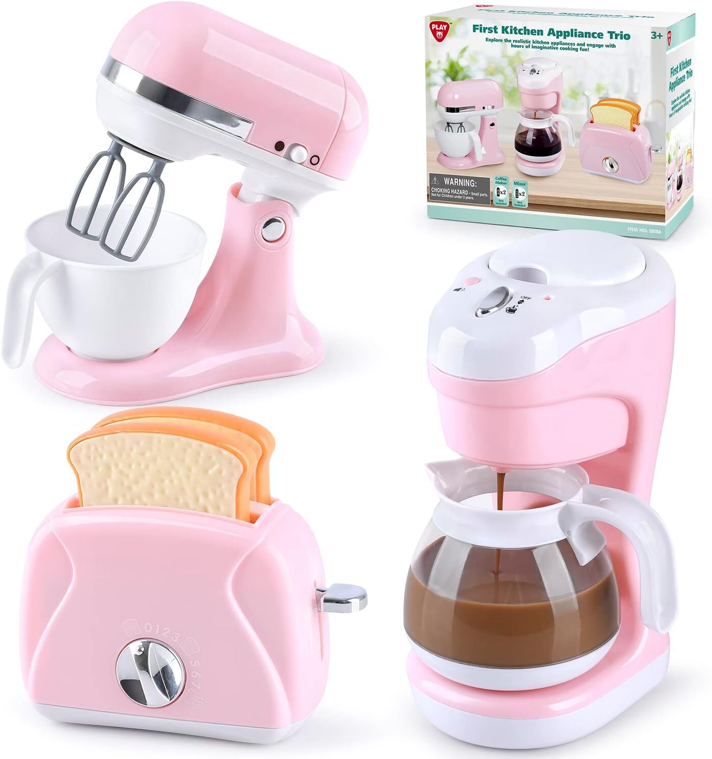 Kids Pretend Play Kitchen Appliances & Accessories Toy Set  