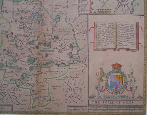 Huntingdonshire: Original antike Karte von John Speed, 1676 - Bild 4 von 6
