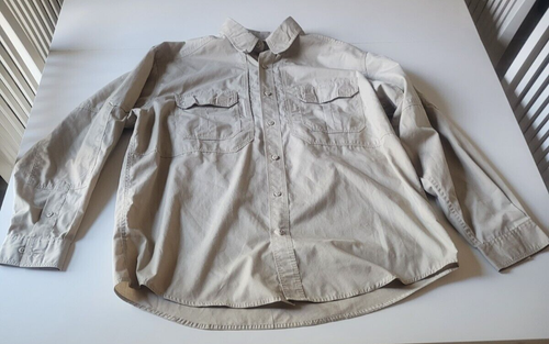 Chemise De Pêche Homme Tuna Manches Longues 3XL Gris – Boutons Pression Et Poches
