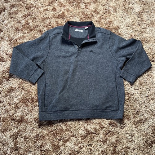 Tommy Bahama Sweater Mens 2XL Black Golf Quarter Zip Long Sleeve Pullover - Picture 4 of 9