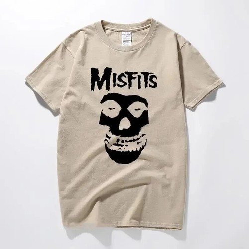 2025 Moda Nuovo Uomo Hip-Hop Punk Teschio Misfits Marca Cotone Manica Corta - Foto 23 di 32