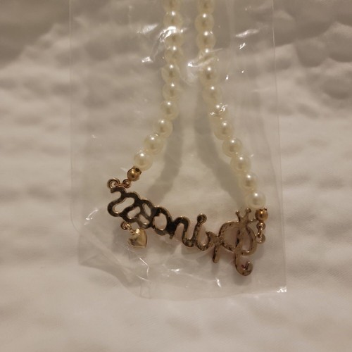 Collana donna di perle bianche con ciondolo principessa rossa - Foto 6 di 8