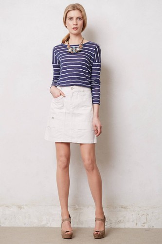 Anthropologie Hei Hei elfenbeinfarben Utility Cargo Rock neu mit Etikett 27 28 4 6 - Bild 2 von 3