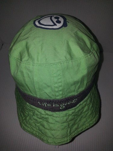 LIFE IS GOOD Youth Boys Jake Bucket Hat Cap Lime Green - Picture 1 of 8