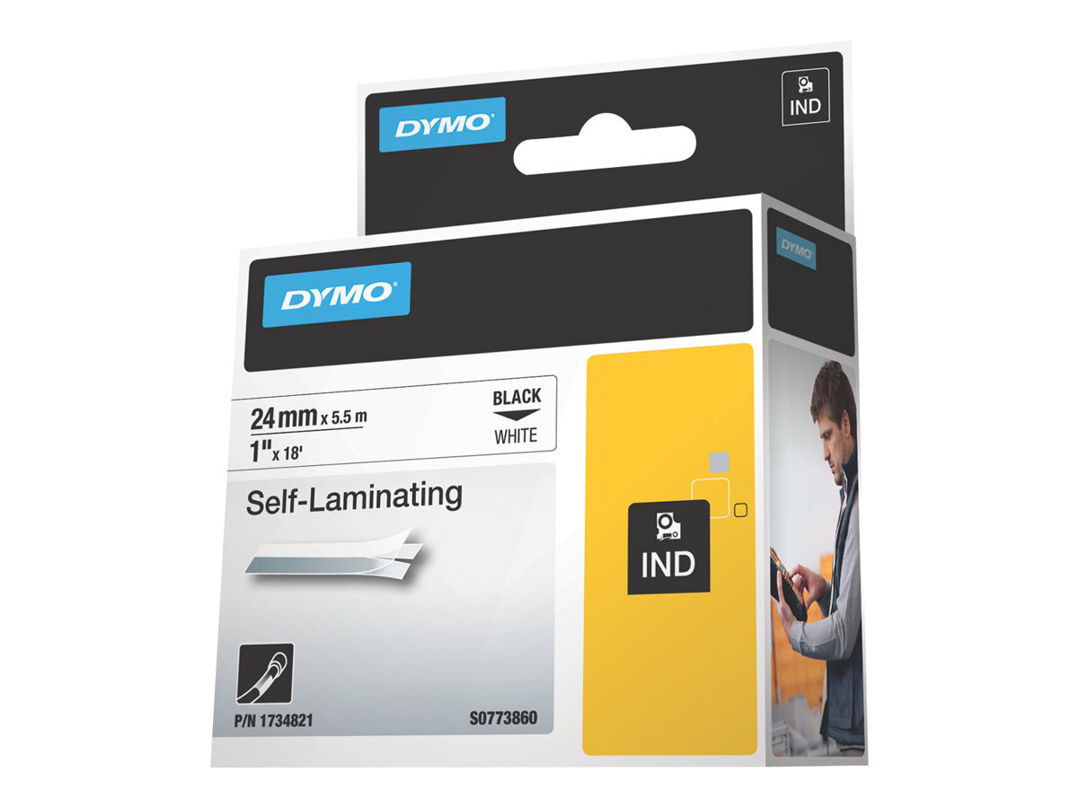 Dymo 24mm RHINO Self-Laminating Vinyl tape Bianco 57 g Etichette / 1734821