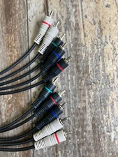 5 RCA male to 5 RCA male Component cable for Audio Visual TV, VCR, DVD - 6 ft