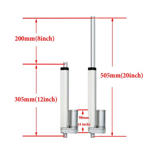 200N DC 12V Elektrischer Linearantrieb Linear Actuator Linearmotor 50mm -1300mm - Bild 28 von 49