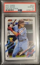 2021 Topps Series 1 Alec Bohm Rookie 277 Vintage Stock 17/99 PSA 10 Rare SP