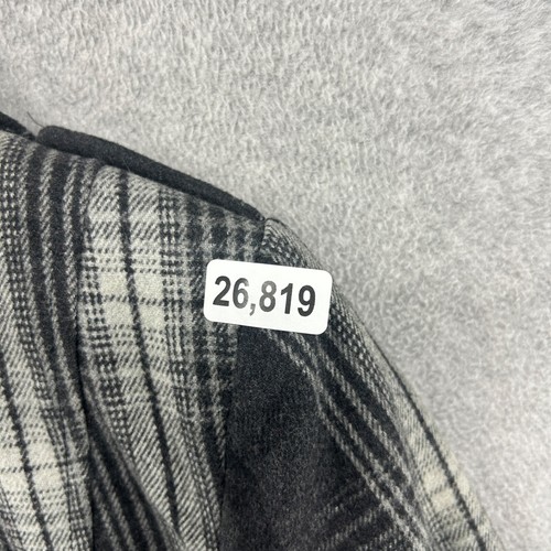 Old Navy Pea Coat Women's Size Large Gray Plaid Double Breasted VTG Y2K Wool - Picture 11 of 11