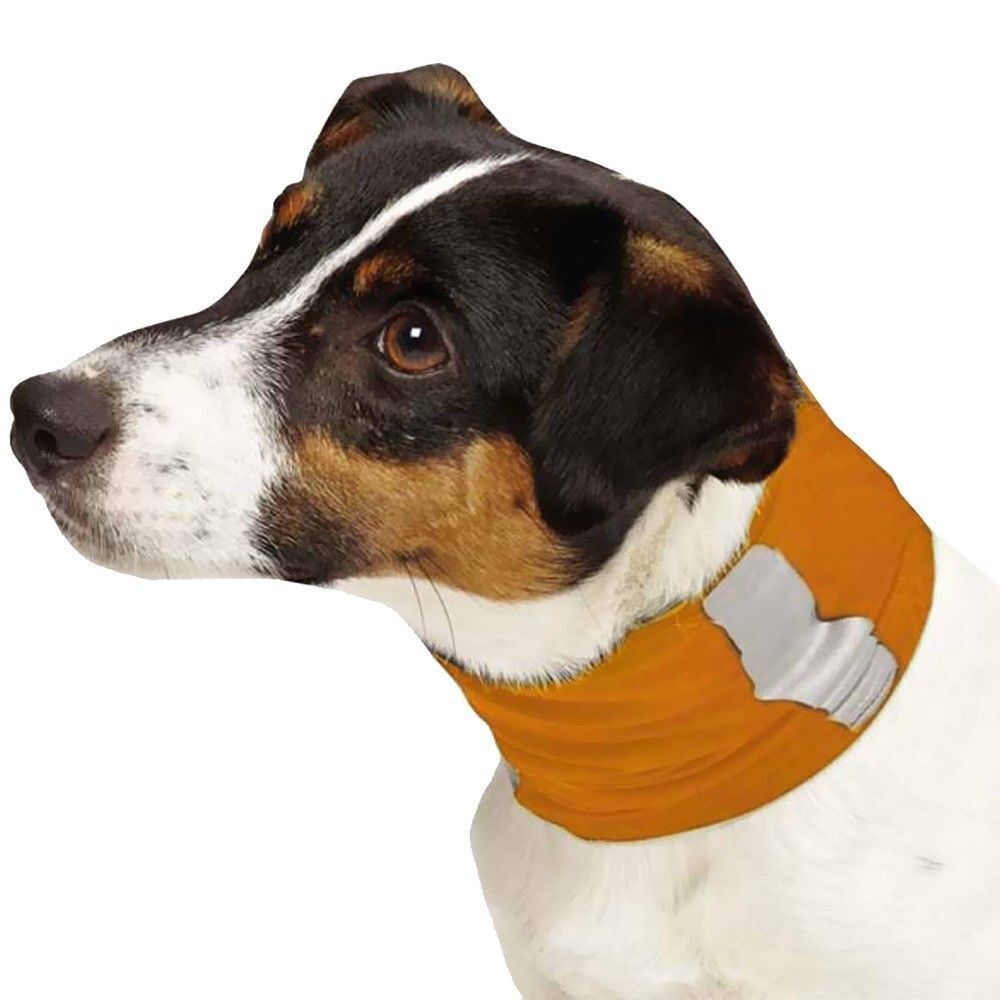 Insect Shield Neck Gaiter For Small Dogs "Orange"  ~ NEW