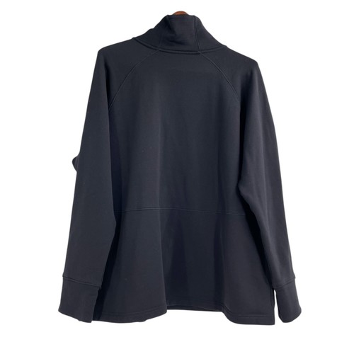 Athleta Altitude Polartec Funnel Neck Sweatshirt Womens Plus Size 2X Black - Picture 3 of 10