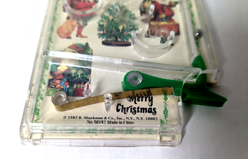 Vintage Shackman Handheld Pinball Game Merry Christmas Santa 1985 - Picture 2 of 3
