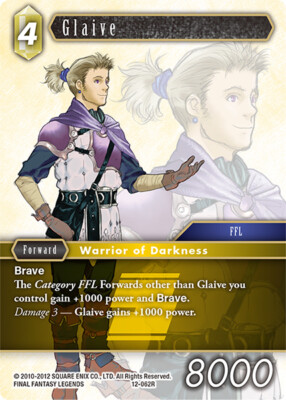 Lightly Played FFTCG Glaive - 12-062R - Foil Opus XII: Crystal