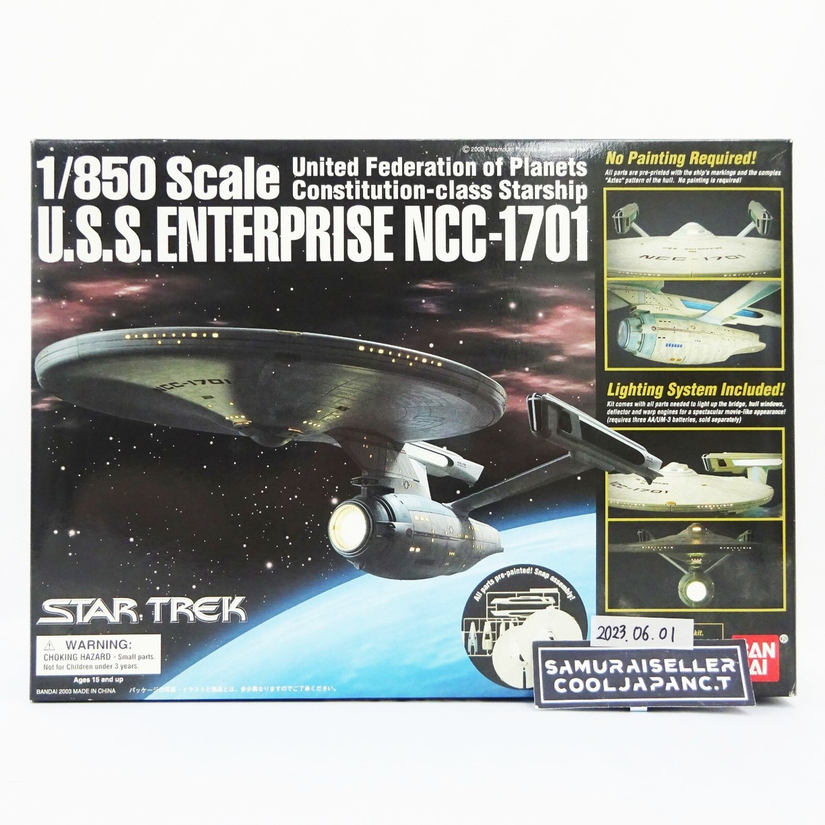 Bandai Star Trek 1/850 USS Enterprise NCC-1701 Plastic MODEL KIT