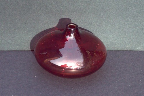 3 x Vintage IKEA Red 'Salong' Scandinavian Art Glass Bottles by Johanna Jelinek - Picture 5 of 8