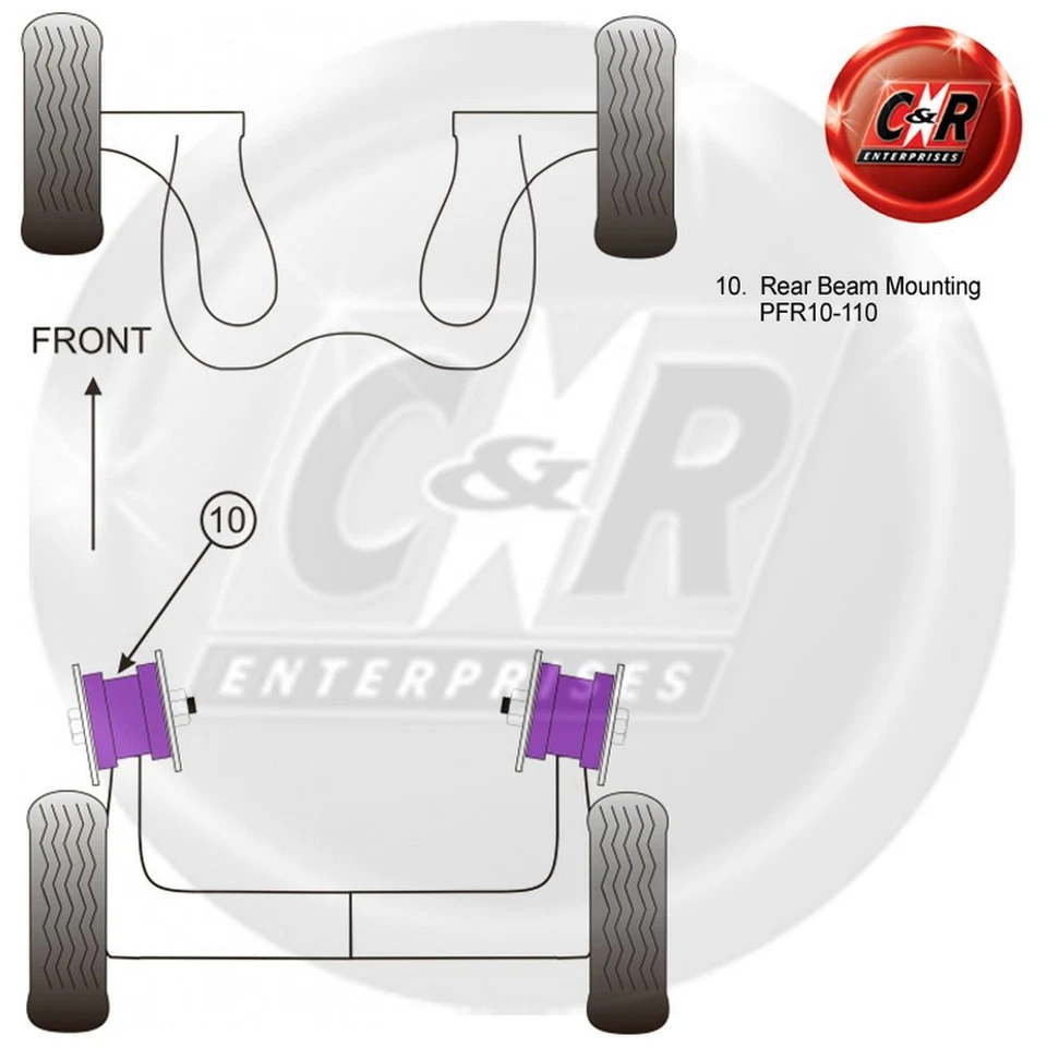 Powerflex Hinterachslager Für Daewoo Kalos/Gentra 2002-2011 PFR10-110 - Bild 2 von 4