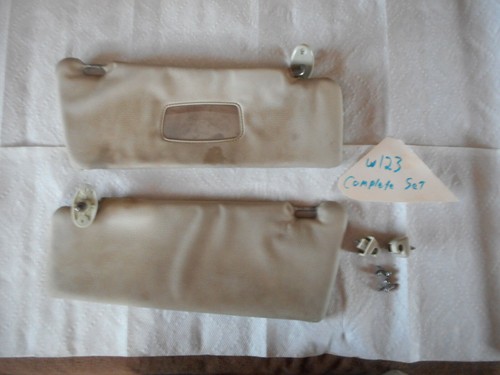 Mercedes Benz W123 Sun Visor Set & Clips 1976-85 240D 300D 280E 250C 280TE 230 - Bild 2 von 12