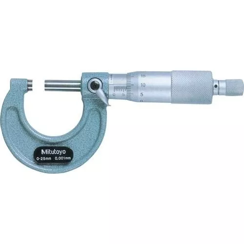 Mitutoyo 103-129 Outside Micrometer Caliper Economy Design 0.001, 0-25mm