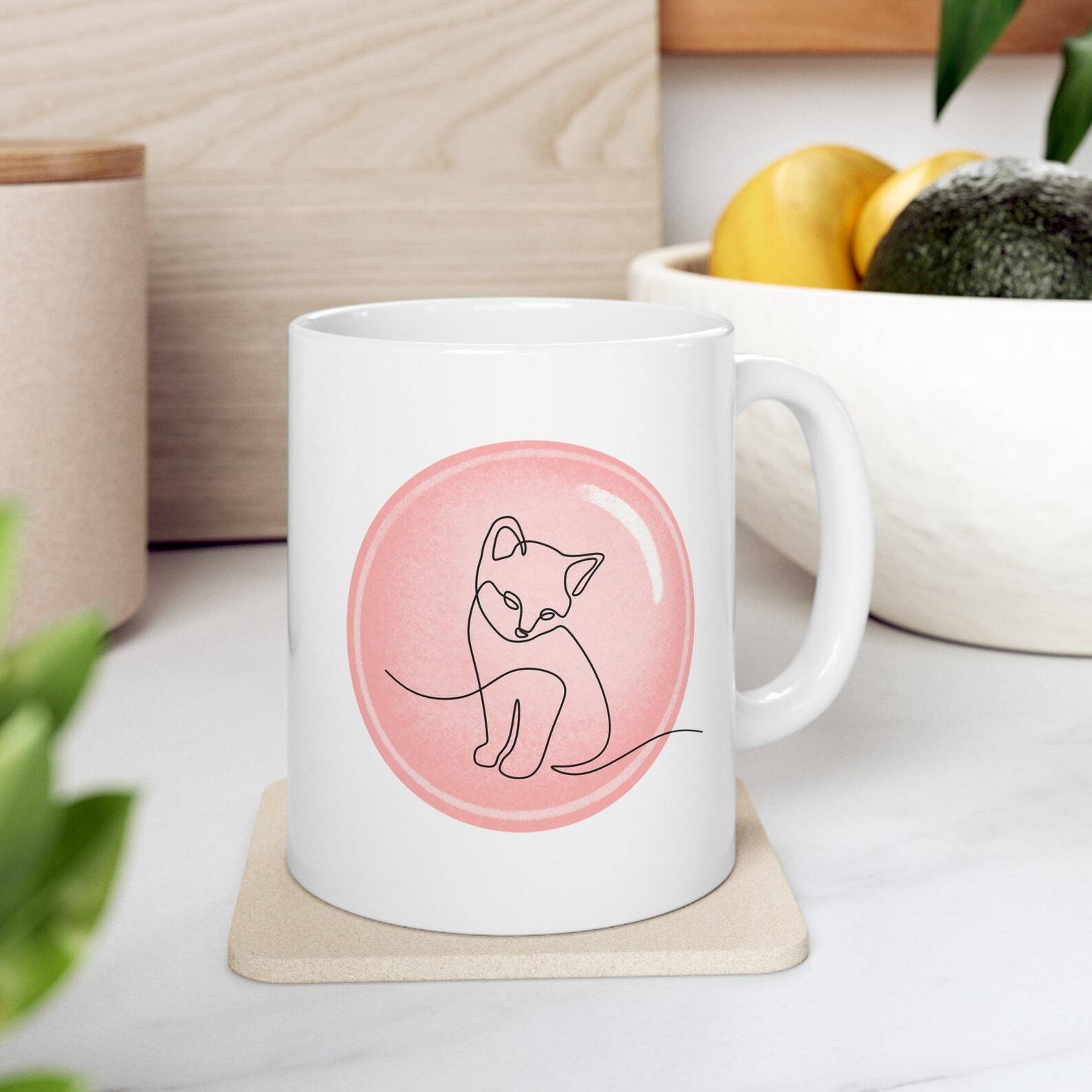 Fox On Pink Mug Fox Gifts Fox Mug Fox Cup Fox Coffee Mug Fox Coffee Cup Fox Love