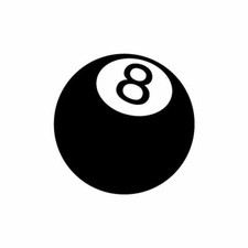 Kit 2 adesivi tuning PALLA BILIARDO 8 carambola decals