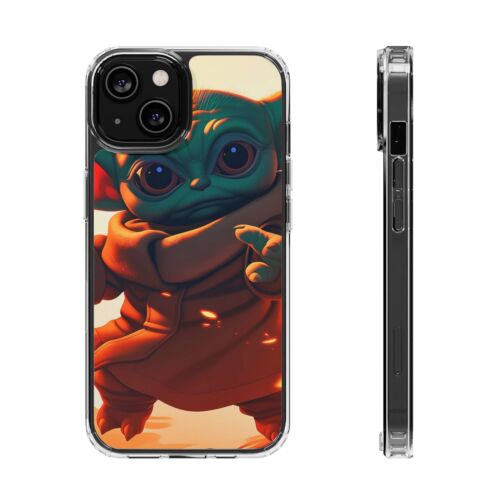 Cute Baby Yoda Clear Phone Case, Mandalorian Gift, Star Wars Case, Geeky Phone - Picture 37 of 124