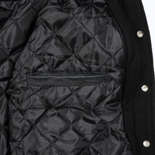 Men’s Varsity Baseball Jacket Wool Body Genuine Cowhide Leather Arms Varsity - Picture 2 of 3