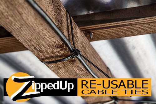 Reusable Cable Ties, Black, 100 piece,Camping, Travel Pack, Four Sizes. - Picture 10 of 10