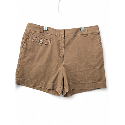Ann Taylor Khaki Shorts - Pockets, Cotton Blend, Casual Summer Style - 12