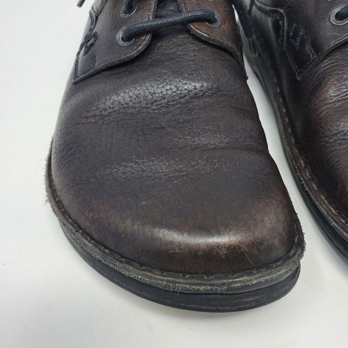 BIRKENSTOCK BROWN LEATHER LACE UP OXFORD SHOES UNISEX MEN 8 WOMEN 10 GERMANY - Picture 3 of 15