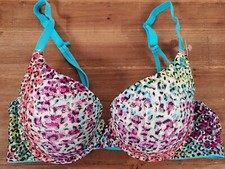 Push Up Bra 32D Lace Converts to Racerback No Boundaries Multi-Color