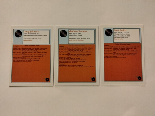 J2 Classic Rock Cards🎶 lot of (3) LOVERBOY band pack fresh Free Shipping - Picture 2 of 2