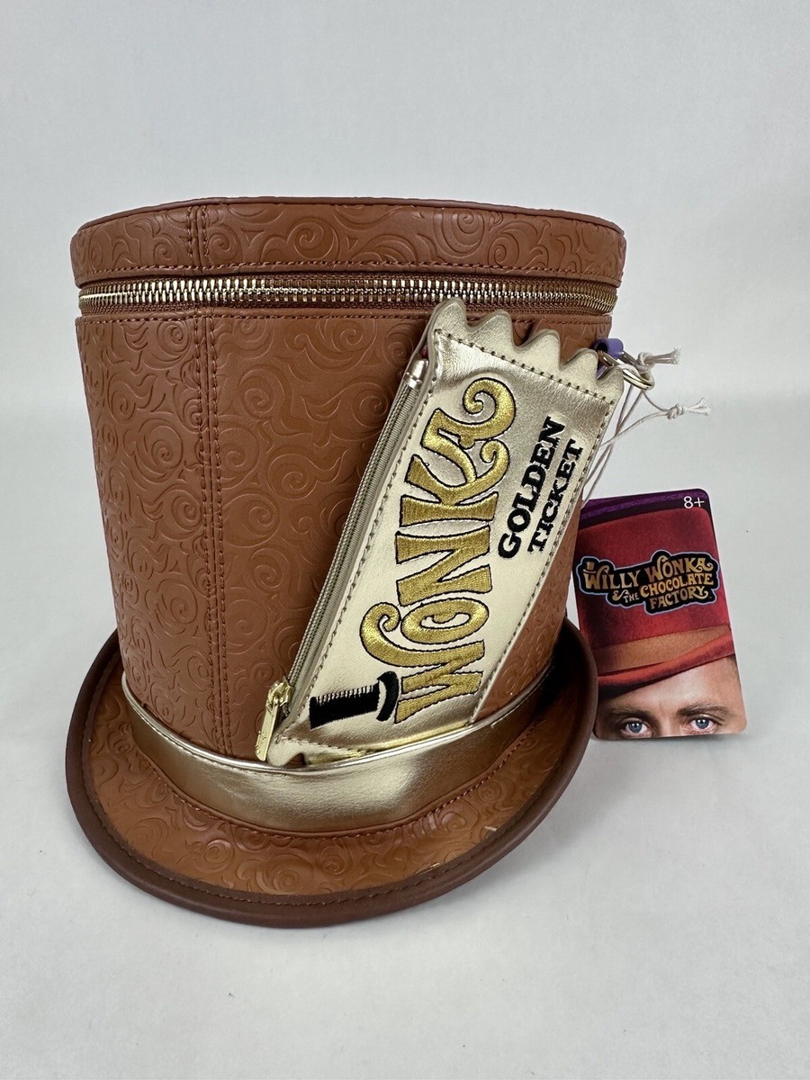 Loungefly Willy Wonka Hat Cross Body Bag Detachable Golden Ticket Zip  Wallet AMC