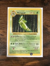 Metapod 54/102 - SHADOWLESS - 1999 Base Set - LP - Pokemon TCG