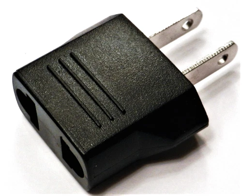 European EU Round to Flat Plug POWER PLUG ADAPTER End Charger Travel Converter