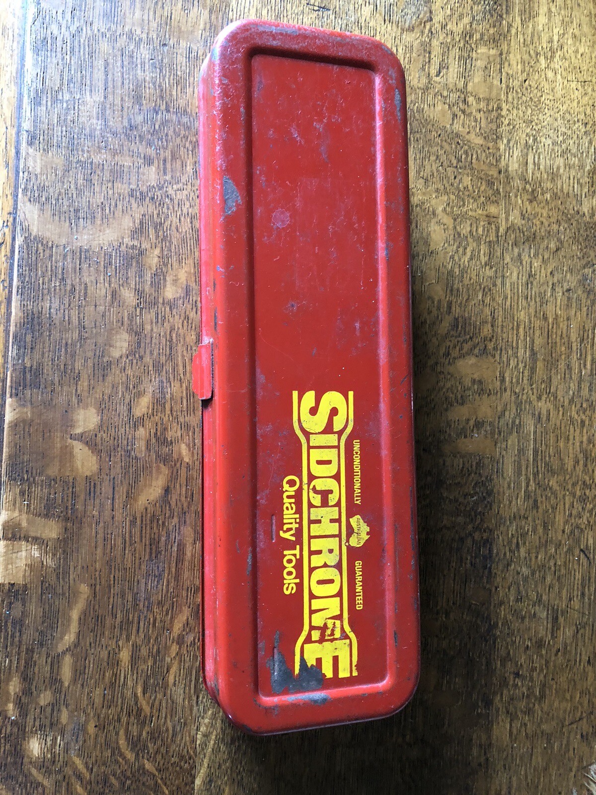 VINTAGE TOOL EMPTY BOX SIDCHROME SOCKET SET AUSTRALIA TOOLS CAT.NO.316