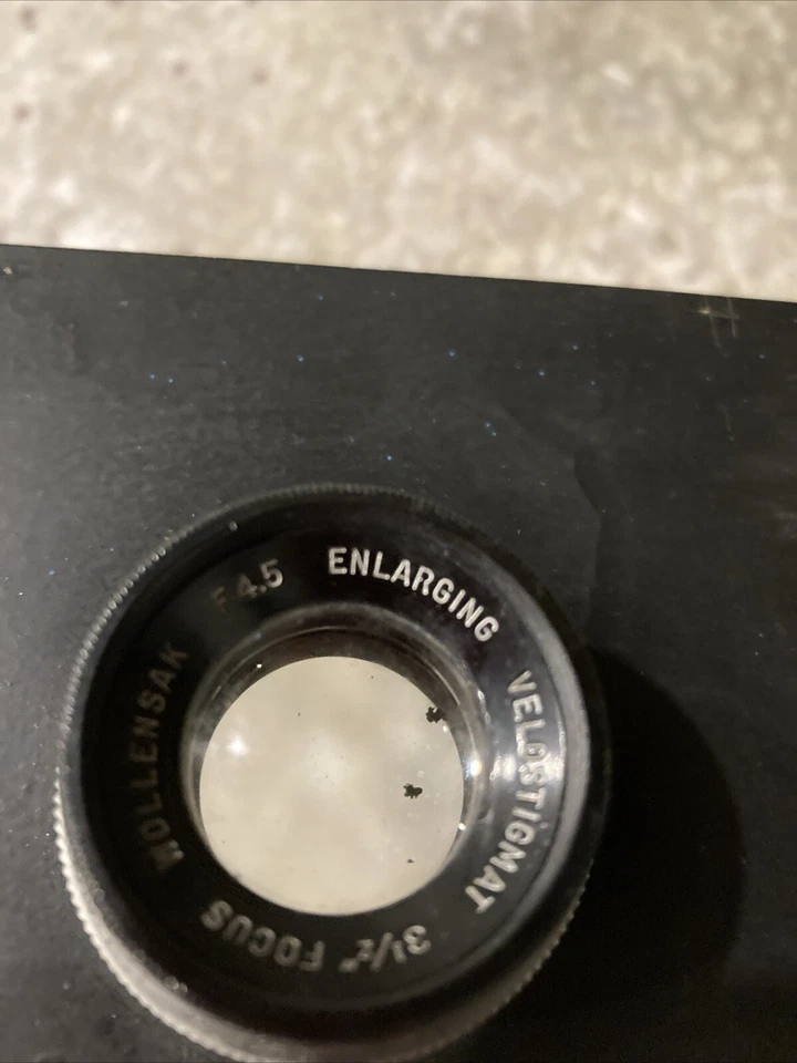 WOLLENSAK Velostigmat 3.5 Focus ENGRANDGING f4.5 Tarjeta gráfica para piezas o reparación Foto 3 de 4